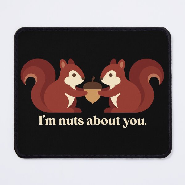 Item preview, Cute Squirrels I'm Nuts About You Typography Badge designed and sold by ZUMERI.