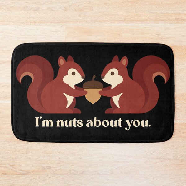 Item preview, Cute Squirrels I'm Nuts About You Typography Badge designed and sold by ZUMERI.
