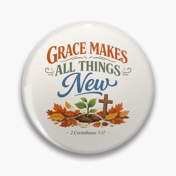Item preview, Grace Makes All Things New Autumn Typography Design designed and sold by stylishdzign.