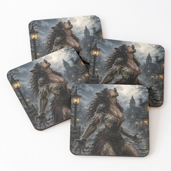 Item preview, Howling Female Werewolf Gothic Village designed and sold by MyE Trendz.