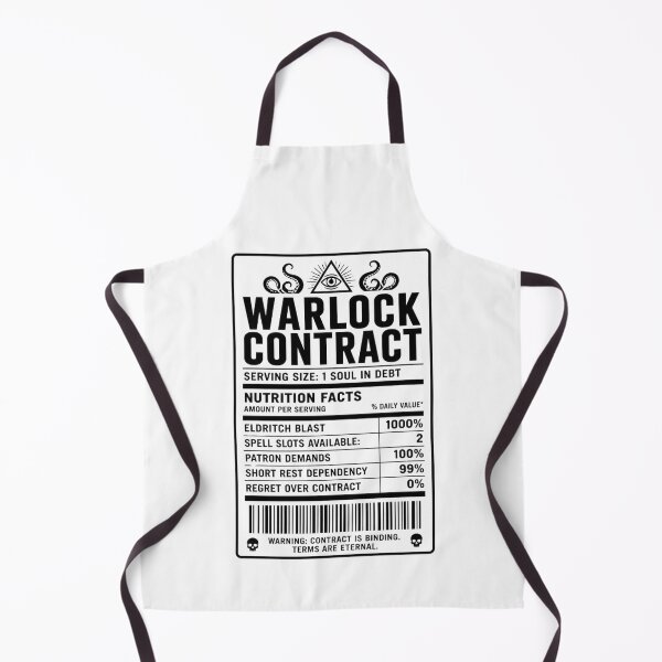 Item preview, Warlock Nutrition Facts - Funny RPG Class Stats Meme designed and sold by Dice_Goblin_Studio.