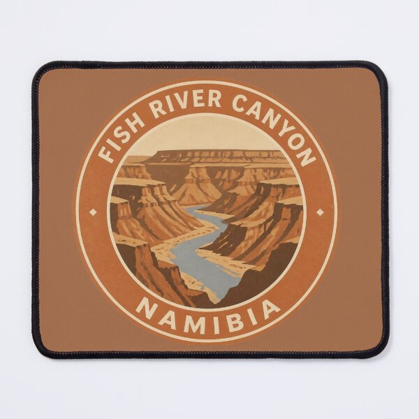 Item preview, Fish River Canyon Desert Canyon Landmark Round Badge – Namibia designed and sold by The Digital Compass.