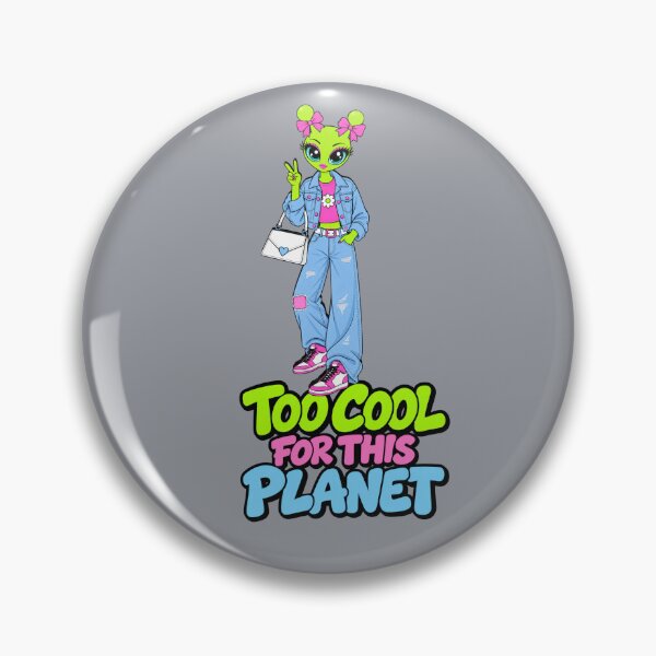 Item preview, Too Cool for This Planet – Alien Denim Girl designed and sold by Aimetoi.