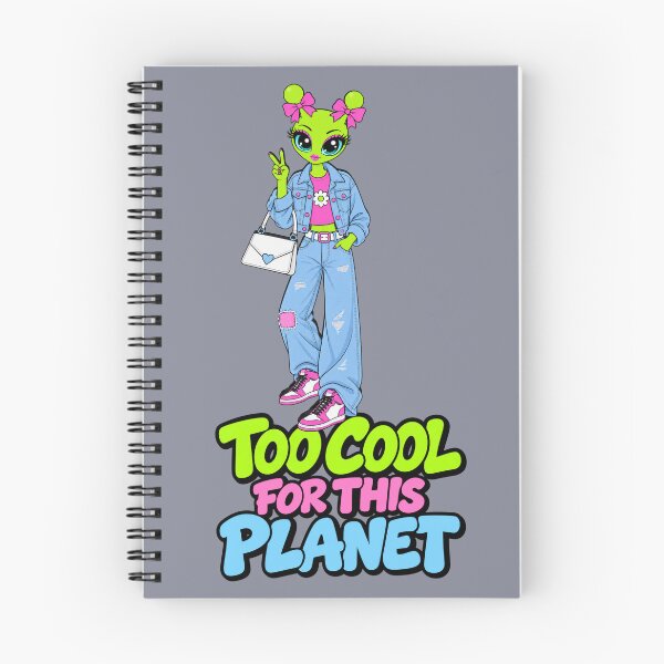 Item preview, Too Cool for This Planet – Alien Denim Girl designed and sold by Aimetoi.