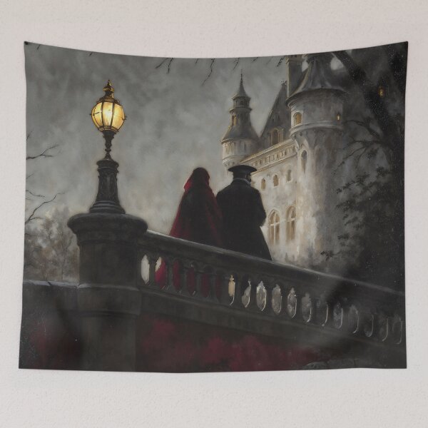 Item preview, Gothic Couple Walking To Castle Painting designed and sold by DarkHolyQueen.