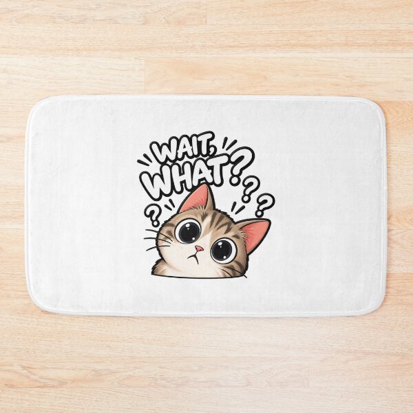 Item preview, Wait, What? Funny Confused Cat Meme designed and sold by StickyDelights.