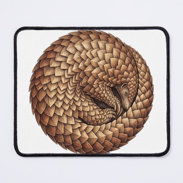 Item preview, Pangolin Curled Vintage Print designed and sold by DangaVintage.