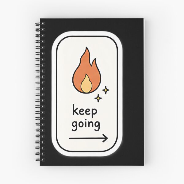 Item preview, Keep Going Flame Motivation Sticker designed and sold by HamieStudio.