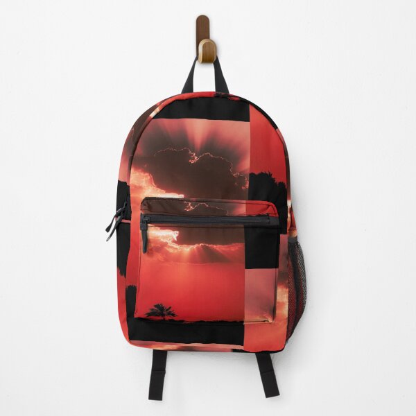 Item preview, Fiery Sunset Sky with Sun Rays Behind Dark Clouds Silhouette designed and sold by AbulailArt.