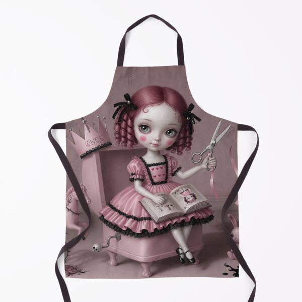 Item preview, Scissors & Sweethearts. Pop Surrealism, Lowbrow Art, Pale Pink Aesthetic designed and sold by Piagor.