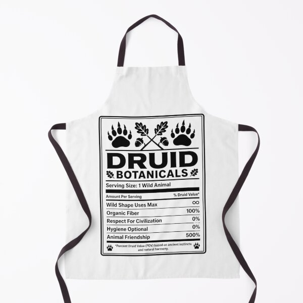 Item preview, Druid Nutrition Facts - Funny RPG Shapeshifter Stats Meme designed and sold by Dice_Goblin_Studio.