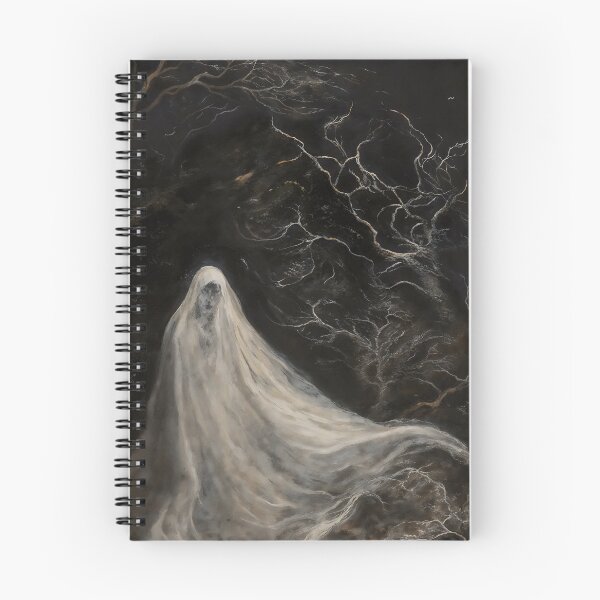 Item preview, Gothic White Ghost Floating In Dark Forest Painting designed and sold by DarkHolyQueen.