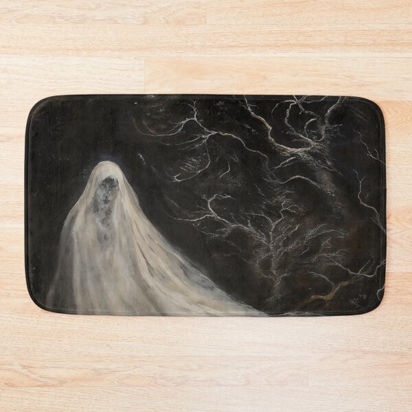 Item preview, Gothic White Ghost Floating In Dark Forest Painting designed and sold by DarkHolyQueen.