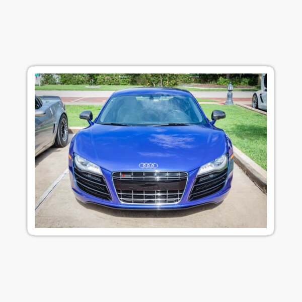 Item preview, 2010 Blue Audi R8 High-Gloss Black Chin Spoiler Detail Close-Up Photography   designed and sold by RichFrancoCars.