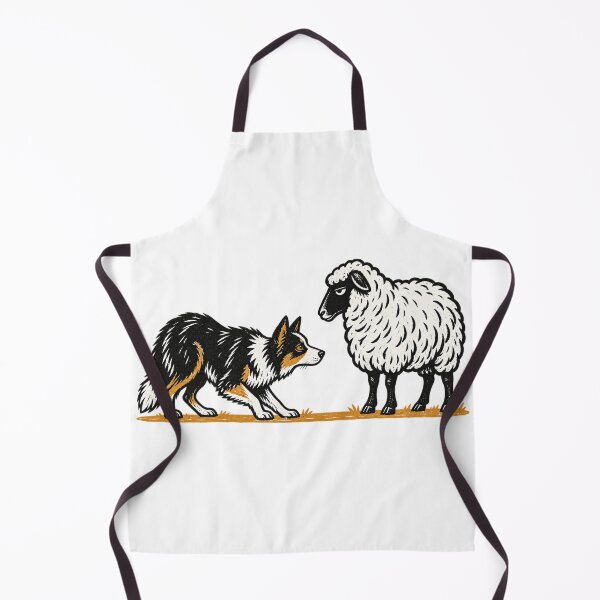 Item preview, Border Collie Staring Down an Unimpressed Sheep designed and sold by eignvalue.