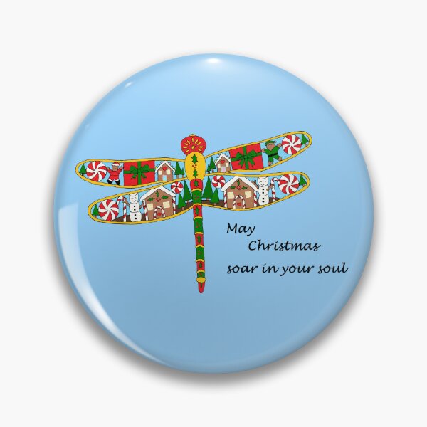 Item preview, May Christmas Soar in Your Soul Dragonfly designed and sold by JoyousArt4u.