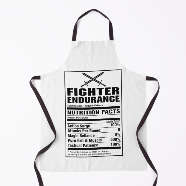 Item preview, Fighter Nutrition Facts - Funny RPG Warrior Stats Meme designed and sold by Dice_Goblin_Studio.