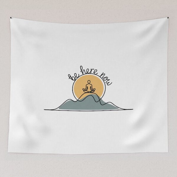 Item preview, Be Here Now Line Figure for Yoga and Meditation Lovers designed and sold by 108stillness.