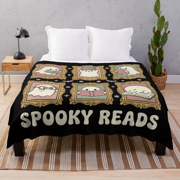 Item preview, HALLOWEEN Spooky Reads Ghosts Books - Cute Halloween Bookworm Cartoon designed and sold by Uglyandcute.