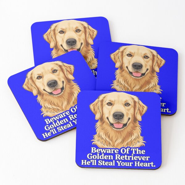 Item preview, Golden Retriever Beware Of The Golden Retriever He’ll Steal Your Heart Design designed and sold by fantasticdesign.