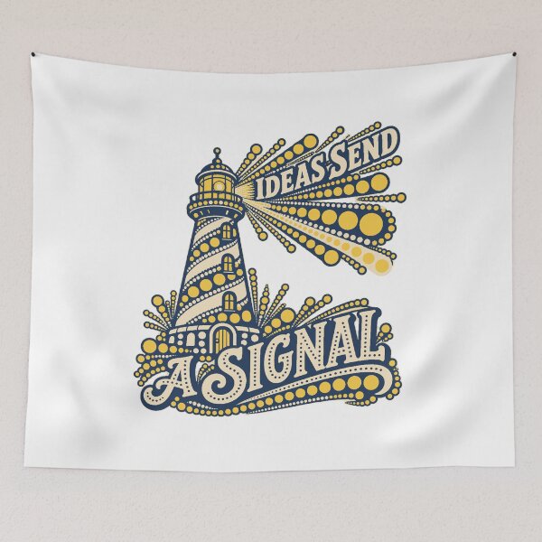 Item preview, International Dot Day Lighthouse – Ideas Send a Signal Dot Mosaic designed and sold by Jaani-T.