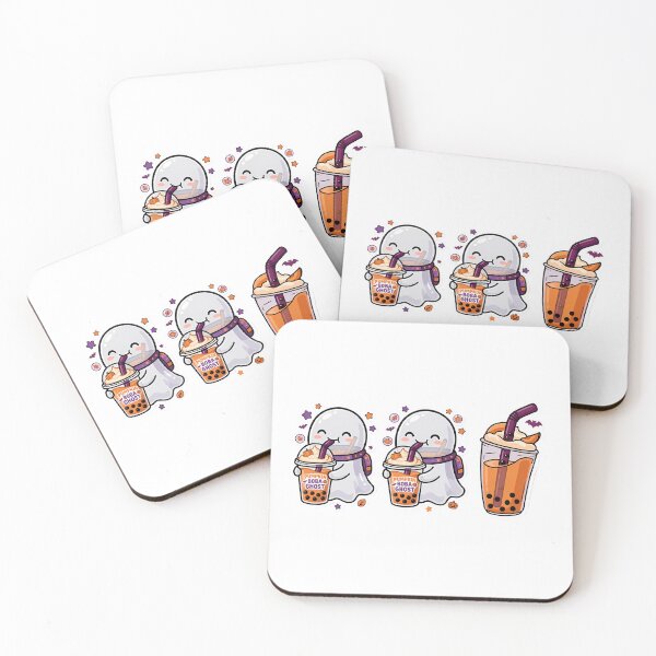 Item preview, Title Cute Halloween Ghost Pumpkin Boba Tea designed and sold by GTFullShop.