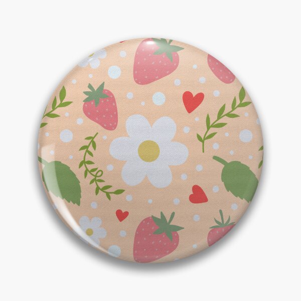 Item preview, Strawberry & Daisy Seamless Pattern designed and sold by SmallDart Creations.