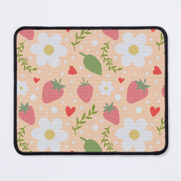 Item preview, Strawberry & Daisy Seamless Pattern designed and sold by SmallDart Creations.