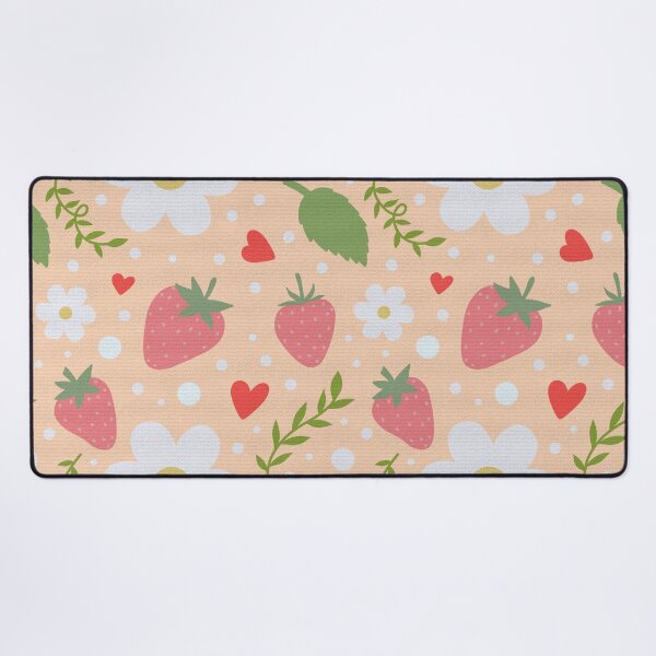 Item preview, Strawberry & Daisy Seamless Pattern designed and sold by SmallDart Creations.