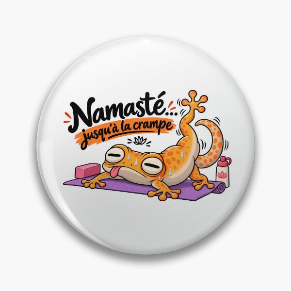 Item preview, Namaste T-shirt until cramps – Funny yoga gecko designed and sold by J-Impression.