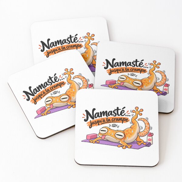 Item preview, Namaste T-shirt until cramps – Funny yoga gecko designed and sold by J-Impression.
