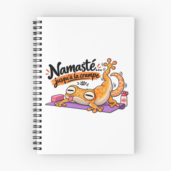 Item preview, Namaste T-shirt until cramps – Funny yoga gecko designed and sold by J-Impression.