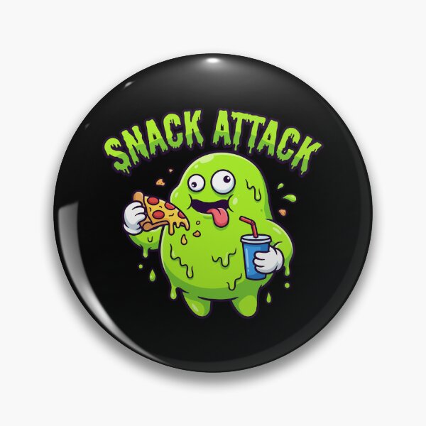 Item preview, HALLOWEEN Snack Attack Slime Monster Pizza - Funny 90s Cartoon Halloween designed and sold by Uglyandcute.