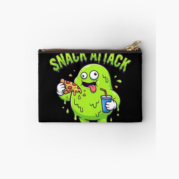 Item preview, HALLOWEEN Snack Attack Slime Monster Pizza - Funny 90s Cartoon Halloween designed and sold by Uglyandcute.