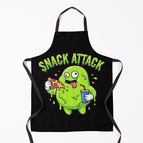 Item preview, HALLOWEEN Snack Attack Slime Monster Pizza - Funny 90s Cartoon Halloween designed and sold by Uglyandcute.