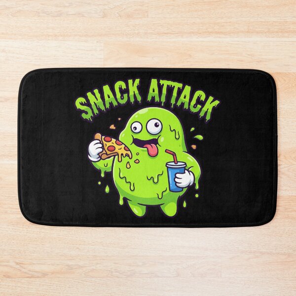 Item preview, HALLOWEEN Snack Attack Slime Monster Pizza - Funny 90s Cartoon Halloween designed and sold by Uglyandcute.