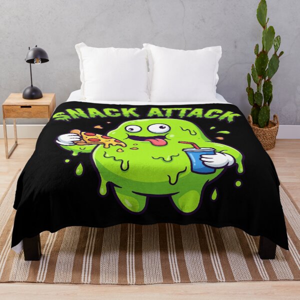 Item preview, HALLOWEEN Snack Attack Slime Monster Pizza - Funny 90s Cartoon Halloween designed and sold by Uglyandcute.