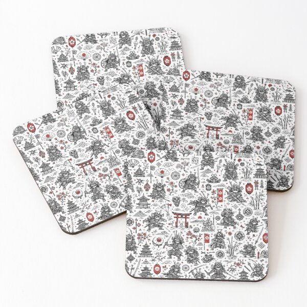 Item preview, Ancient Samurai Doodle Pattern – Japanese Warrior Seamless Design designed and sold by i-corp.