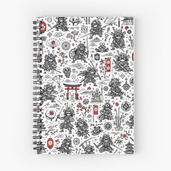 Item preview, Ancient Samurai Doodle Pattern – Japanese Warrior Seamless Design designed and sold by i-corp.