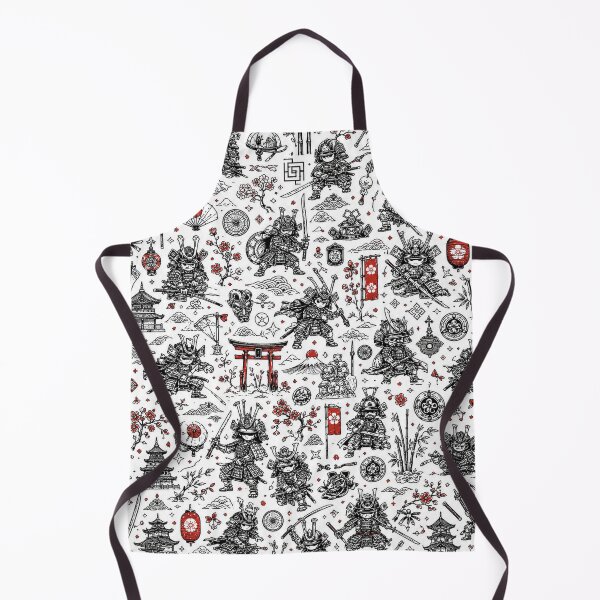 Item preview, Ancient Samurai Doodle Pattern – Japanese Warrior Seamless Design designed and sold by i-corp.