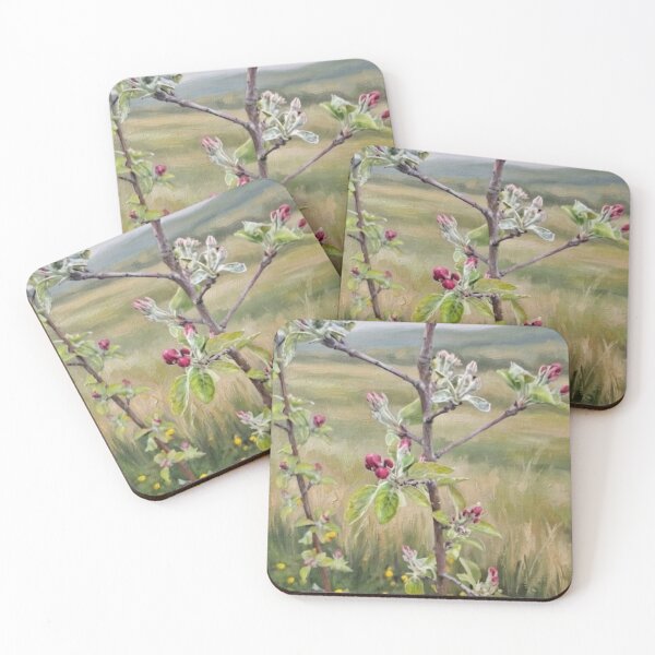 Item preview, Spring Apple Tree Blossoms Landscape Painting designed and sold by SofiaByCruti.