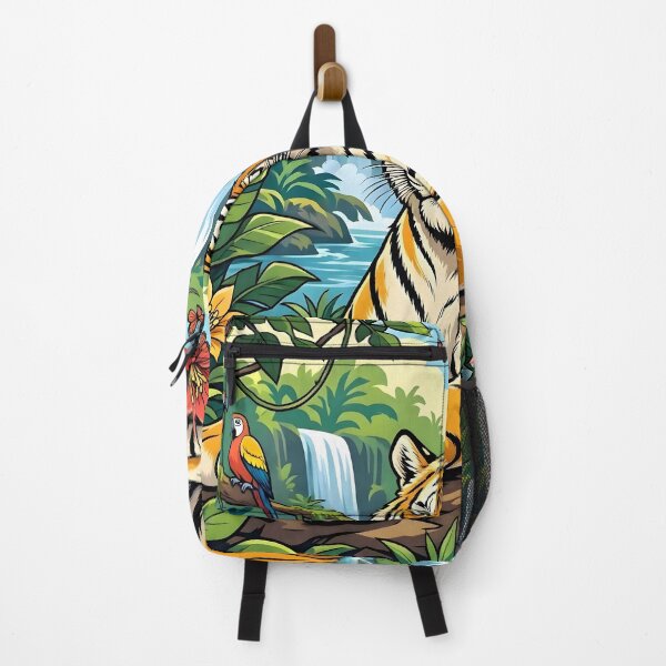 Item preview, Majestic Tiger Resting in Tropical Jungle Waterfall designed and sold by Herodestroyer.