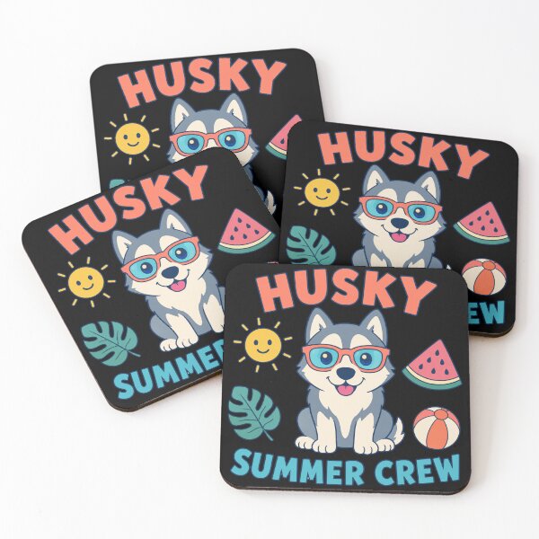 Item preview, Husky Summer Crew Cute Siberian Husky Summer Dog designed and sold by DreamLayerStudio.