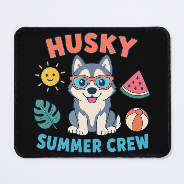 Item preview, Husky Summer Crew Cute Siberian Husky Summer Dog designed and sold by DreamLayerStudio.