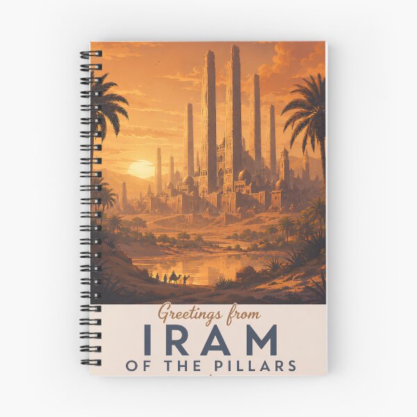 Item preview, Greetings from Iram of the Pillars Vintage Travel Poster designed and sold by Extravanganzza.