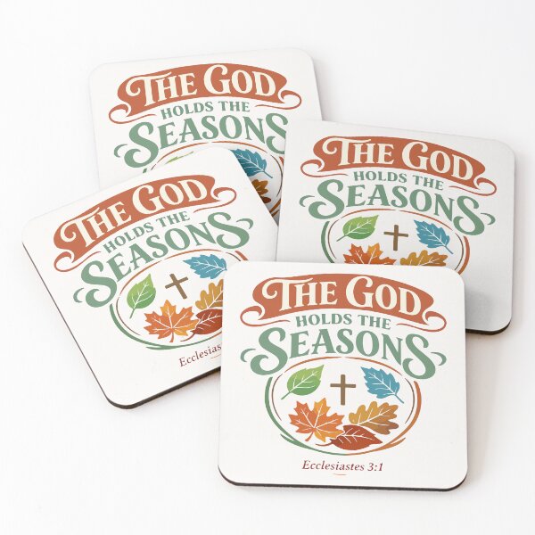Item preview, The God Holds the Seasons Autumn Typography  designed and sold by stylishdzign.