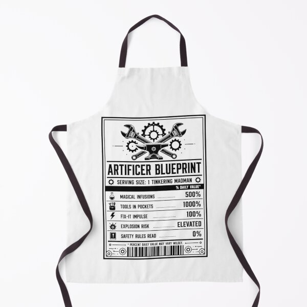 Item preview, Artificer Nutrition Facts - Funny RPG Inventor Stats Meme designed and sold by Dice_Goblin_Studio.