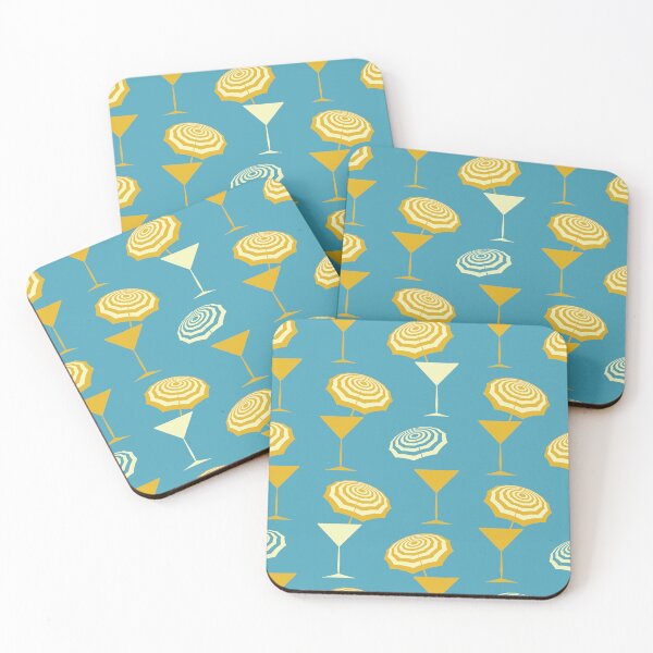 Item preview, Retro Cocktails and Umbrellas Mid Century designed and sold by LerieArtStudio.