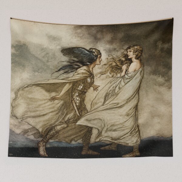 Item preview, Wagner Art Print, Ring of the Nibelung Fantasy Art, Arthur Rackham Illustration designed and sold by RickE.