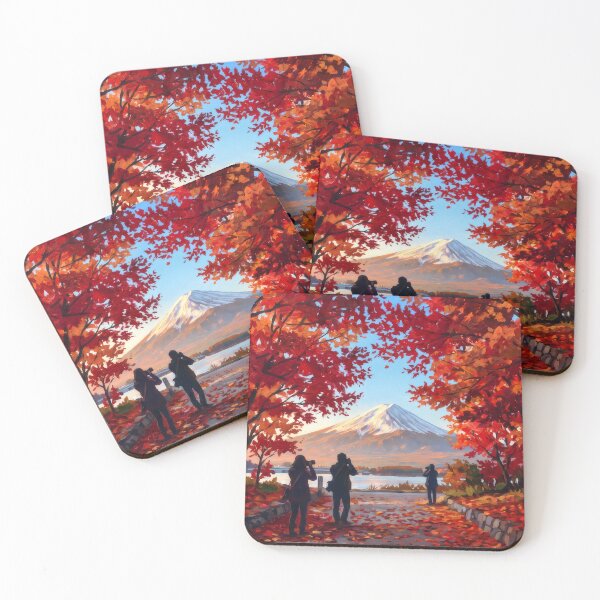 Item preview, Momiji Corridor and Mount Fuji designed and sold by RedPeaStudio.